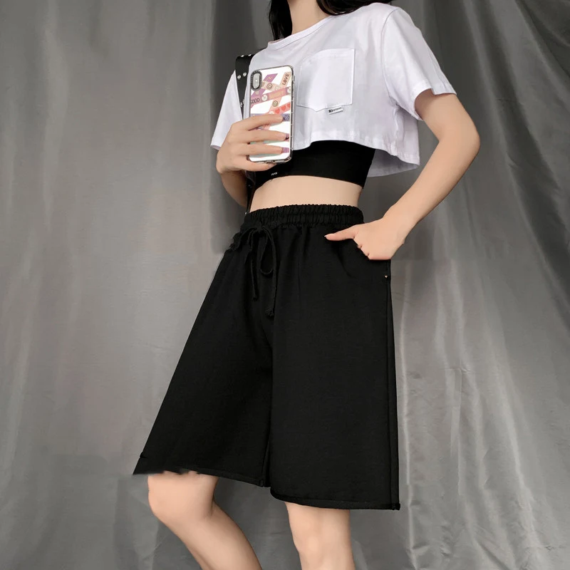 Title 11, Cotton Five-point Sports Shorts Womens Loose C...