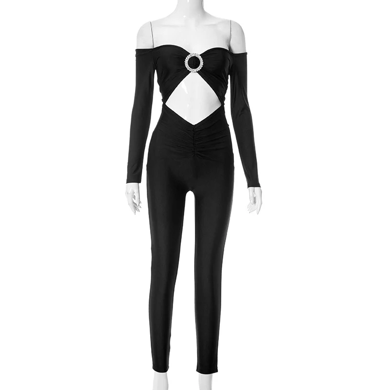 New Off-shoulder Hollow Slim Hot Girl Jumpsuit — photo 11
