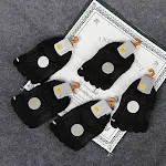 Ladies twist socks black