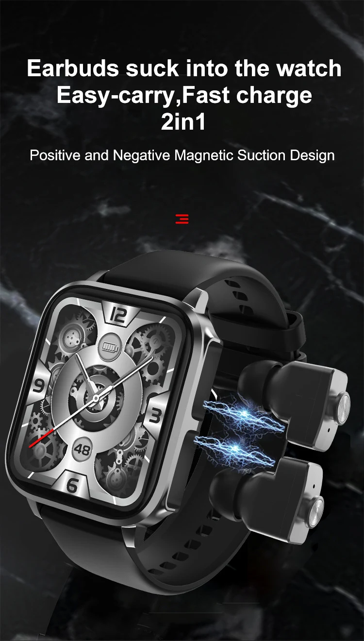 Title 6, Two-in-One Bluetooth Headset Smartwatch with Ca...