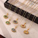 Colar de aço titânio com design Hip Hop, leve, resistente ao vento, esmalte colorido e diamantes, para um estilo marcante. — foto 13