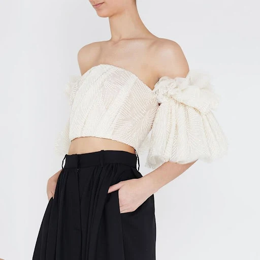 Title 3, Top senza backless estivo a backless con colletto