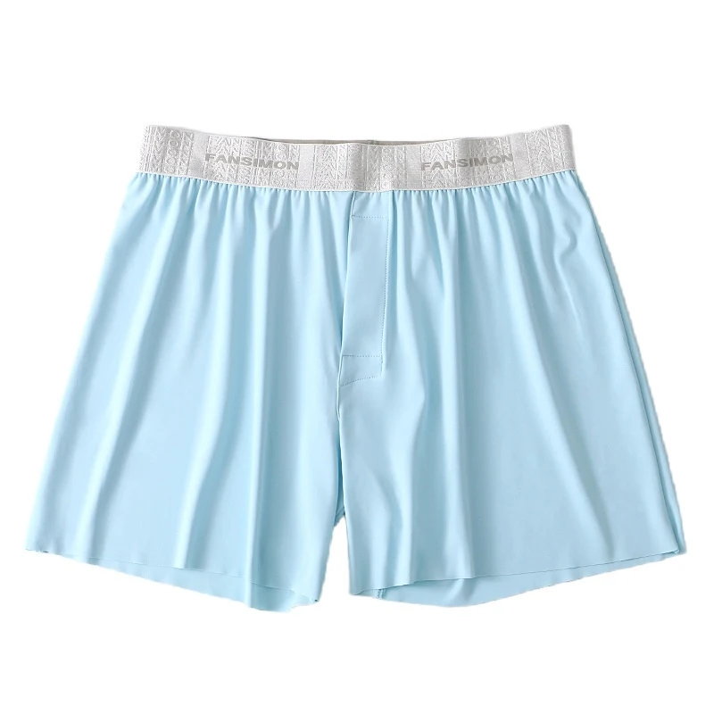 Boxer uomo in seta di ghiaccio taglie forti, larghi, traspiranti, comodi, freschi per l'estate, vestibilità rilassata e massimo comfort. — foto 16
