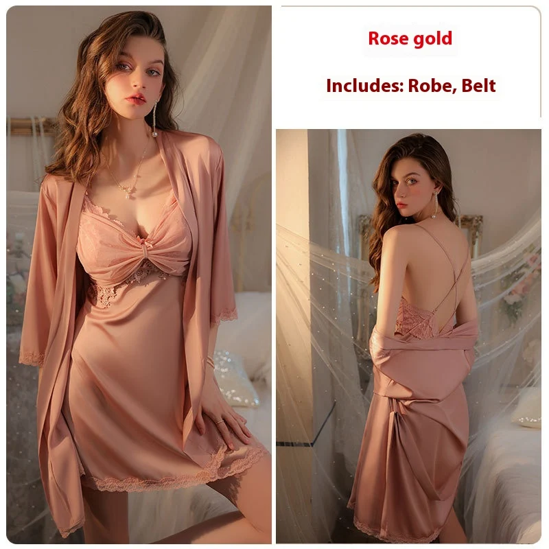 Damen Nachtwäsche Set, modischer Slip-Nachtdress mit Persönlichkeit, ideal für entspannte Nächte und einen stilvollen Look, bequem und weich. — foto 1