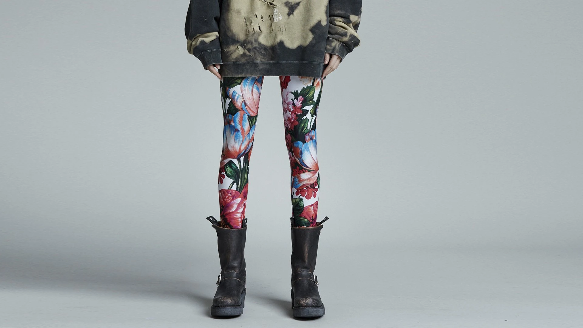 Retro bloemen vlinderprint casual rok legging broek, comfortabel en modieus voor dagelijks gebruik, perfect voor een casual look. — foto 9