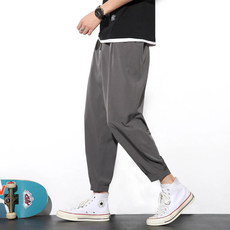 Men's Summer Casual Drawstring Pants, Ice Silk Trousers, Jogger Hiking Sports Pants, Lightweight and Breathable. — photo 3
