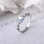 Anillo de luna de plata de ley S925 para mujer — foto 13