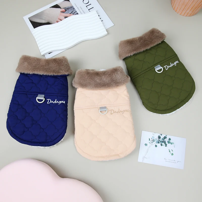 Title 2, Autumn And Winter Small Dog Cotton Coat with Tr...