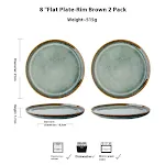 8inch flat plate 2pcs