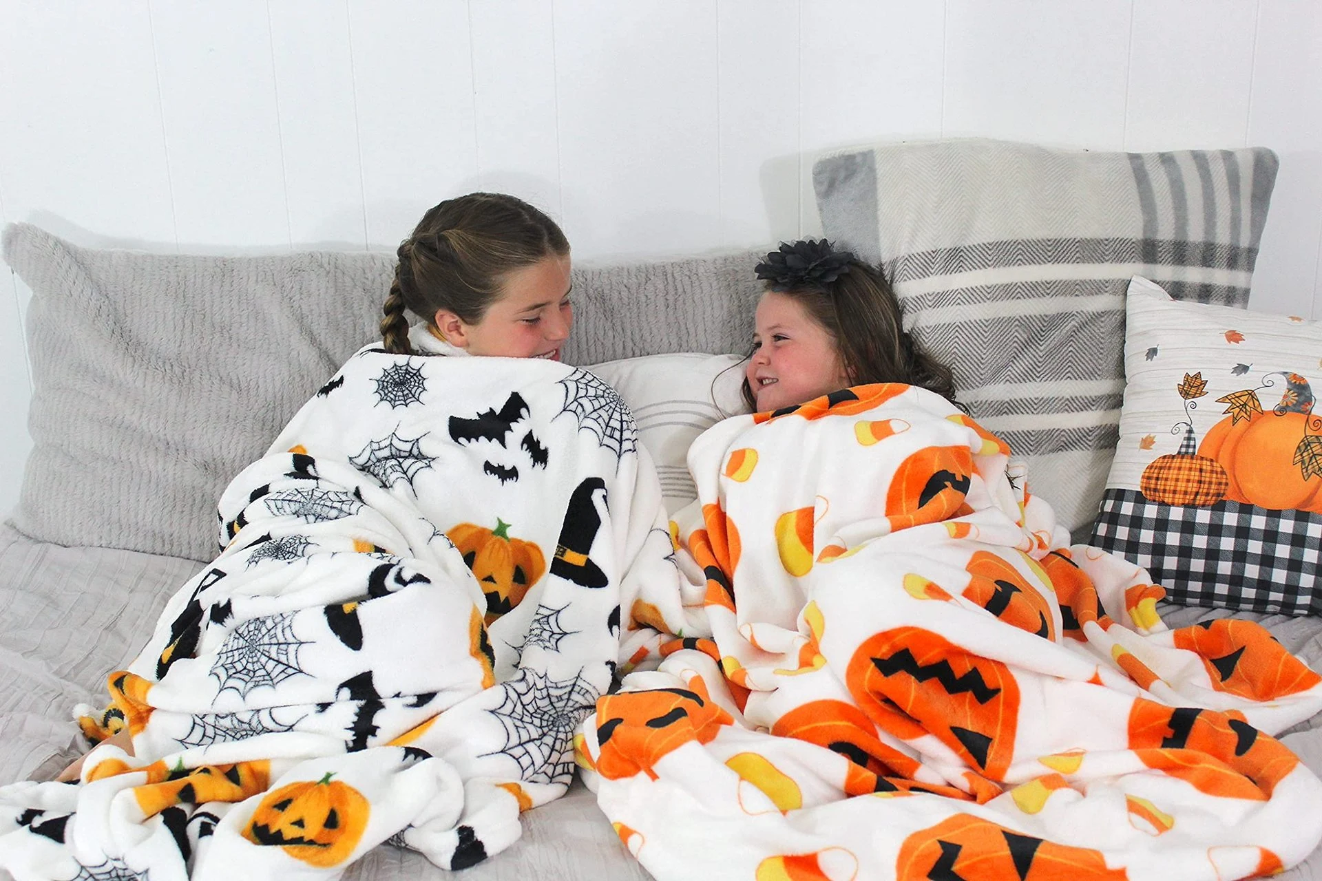 Halloween Pumpkin Bat Holiday Printing Flannel Blanket Warm Cozy Throw Perfect for Snuggling and Gifting, Festive Decor — photo 4