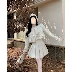 Beige Pleated Skirt