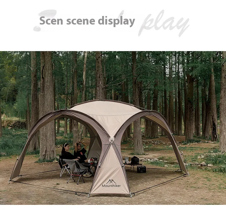 Campsite Dome Canopy Sunshade with Ventilation. Enjoy shade, fresh air and sun protection for comfortable camping experi — photo 9