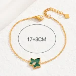 Koreaans stijl titanium stalen malachiet armband, 18K goud, betaalbare luxe, niet-vervagend, roestvrij stalen armband damesmode — foto 4