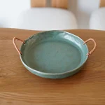 Handmade Stoneware Fruit Plate Retro Rope Holding Binaural Snack Dish, a stylish serving dish perfect for fruits and sna — photo 11