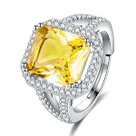 Anel de cristal com coração oceânico para mulheres Demonstre amor com esta joia deslumbrante, perfeita para presentear ou para você mesma. — foto 5