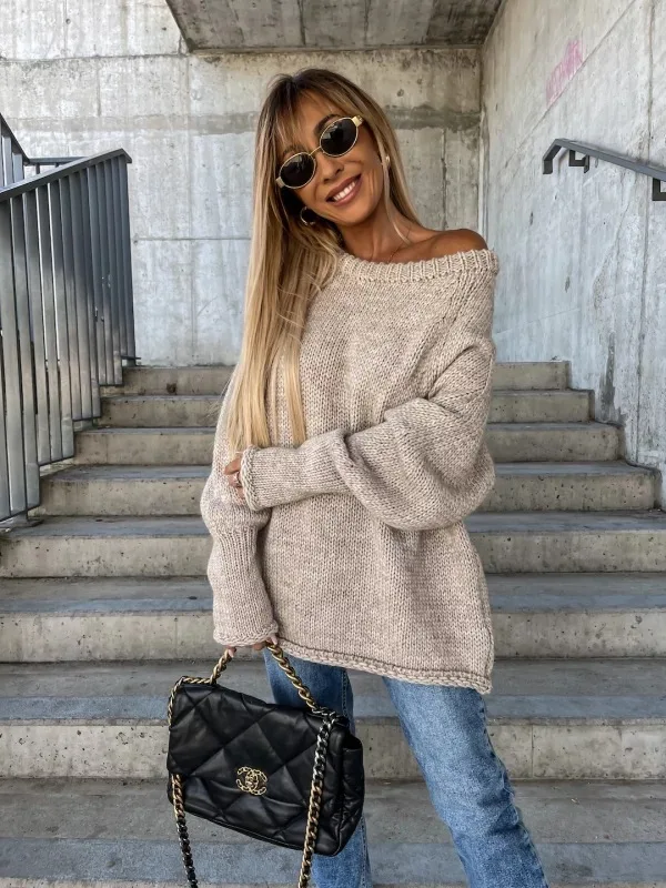Title 12, Womens Strapless Round Neck Pullover Sweater, ...
