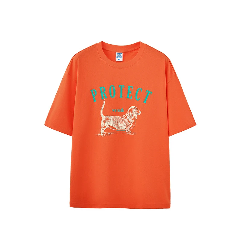 Heren T-shirt met "Pulp-pulling" hondenprint, losse pasvorm, korte mouwen. Comfortabel dieren-T-shirt voor mannen. Perfect voor hondenliefhebbers en een casual look. — foto 3