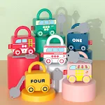 Brinquedos educativos infantis com chaves para destravar. Desenvolve habilidades motoras finas e raciocínio lógico enquanto as crianças brincam. — foto 11