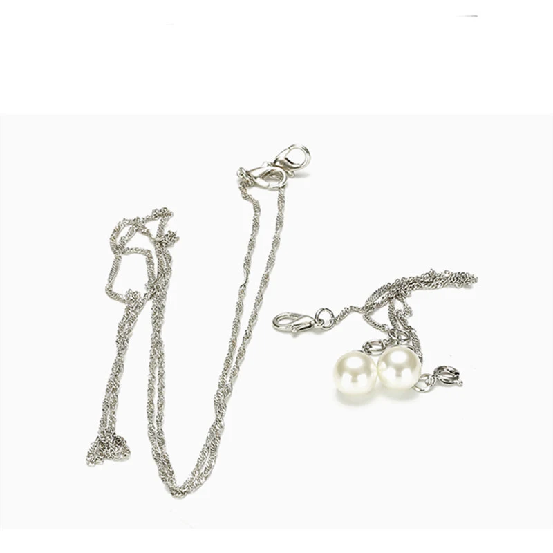 Corrente de óculos de sol de malha vermelha, metal para pendurar no pescoço, corrente para óculos de sol com estilo moderno, combine moda e praticidade! — foto 3