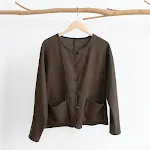 Women's Retro Button Short Top offers a vintage style, easy to wear for a casual or dressed up look. Perfect for summer — photo 4