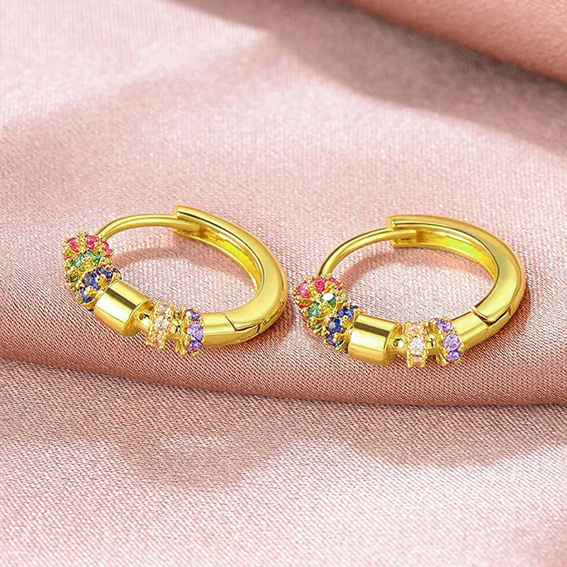 Brincos de design misto de moda e cores vibrantes, tendência atual, elevam seu visual com estilo e elegância, perfeitos para complementar qualquer look. — foto 5