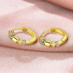 Brincos de design misto de moda e cores vibrantes, tendência atual, elevam seu visual com estilo e elegância, perfeitos para complementar qualquer look. — foto 5