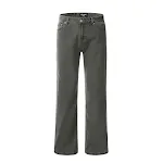Heren jeans met rechte pijpen, perfect voor een casual look. Comfortabel en stijlvol, ideaal voor dagelijks gebruik. Duurzame kwaliteit. — foto 12
