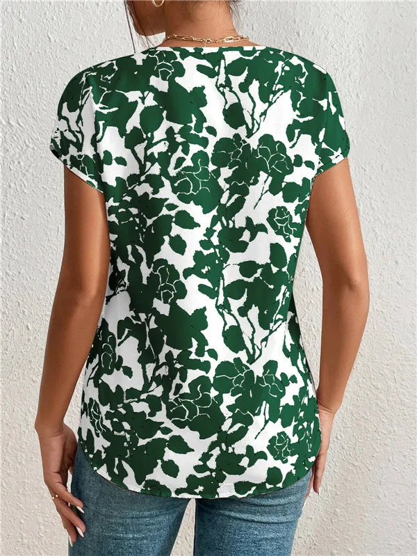 Title 14, European and American Fashion V-neck Short Slee...