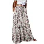 Women's Bohemian Flounces Ethnic Style Skirt. Achieve a relaxed and stylish look with this comfortable and fashionable s — photo 2