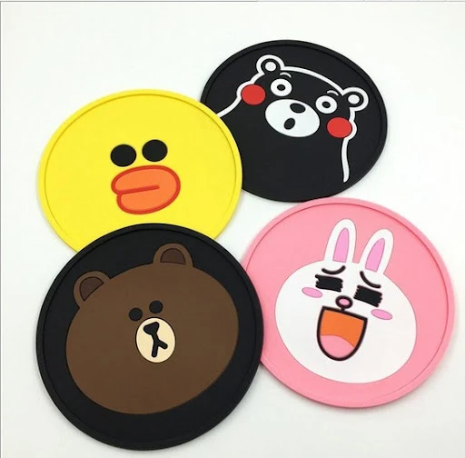 Title 2, Cartoon Brown Bear Car Anti-slip Mat, Car Stora...