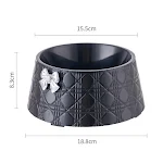 Lovely bowknot dog food bowls, puppy feeder dish bowl with diamond pattern, cat bowl for water, sweet princess pet feedi — photo 9