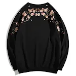 Plum Blossom Embroidered Crew Neck Sweater offers cozy warmth and beautiful detail, perfect for a stylish, comfortable, — photo 8