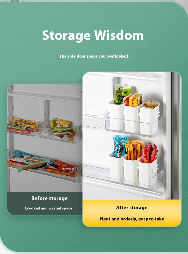 Title 1, Refrigerator Side Door Food Grade Storage Box f...