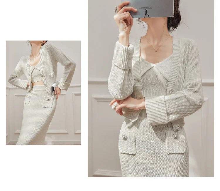 Title 4, French Lightly Mature Temperament Skirt and Kni...
