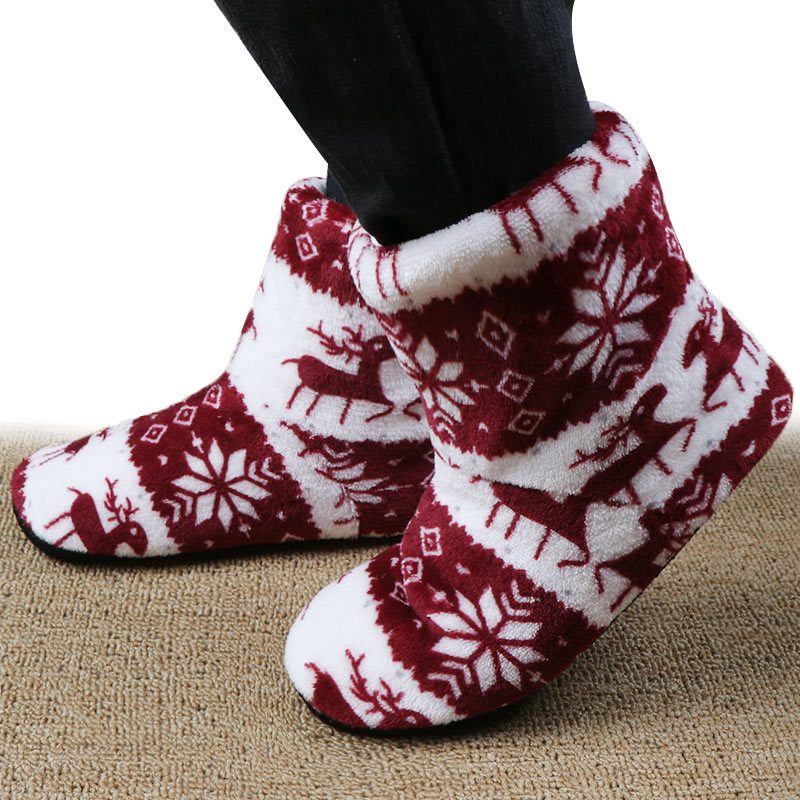 Title 17, Pantufas de chão de alce de Natal, meias sapato...