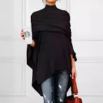 Women's Solid Color Turtleneck T-shirt Top, comfortable and versatile. Perfect for creating stylish and modern outfits f — photo 1