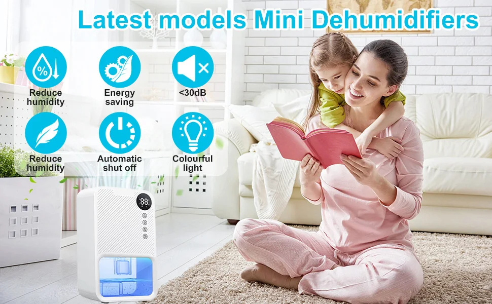 Title 15, Small Household Dehumidifier for Bedroom Mini A...