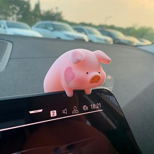 Title 7, Cute Cartoon Pig Car Accessories for a Fun Ride...