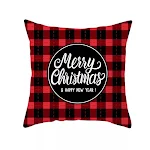Fronha de travesseiro de Natal clássica xadrez vermelho da moda. Decore sua casa com alegria festiva. Macia, confortável e perfeita para o Natal. — foto 2