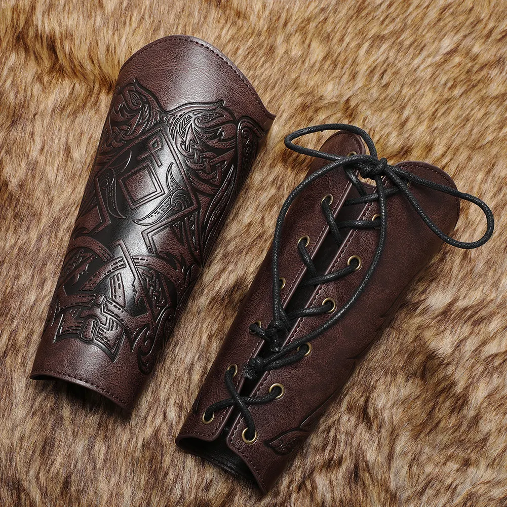 Title 3, Nordic Viking Embossed Wristband COSPLAY Prop A...