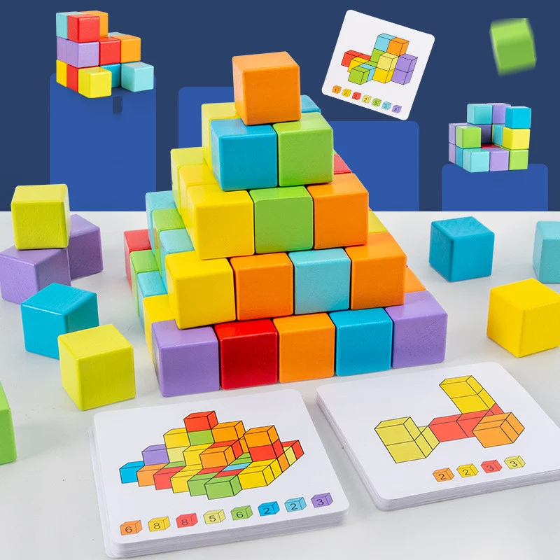Title 3, Three-Dimensional Space Thinking Toy Cube Build...