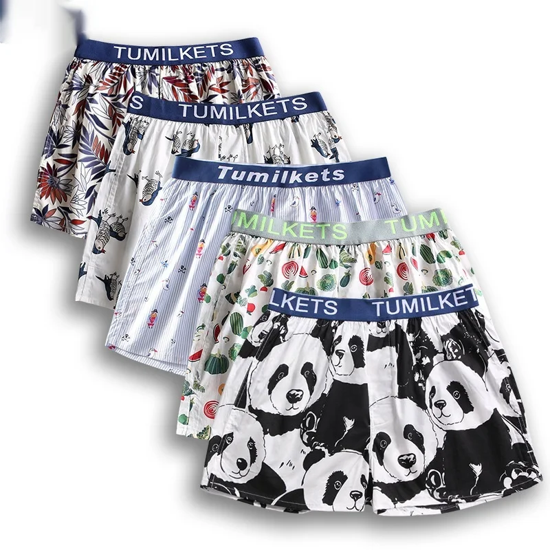 Boxer Shorts da Uomo Stampati Pantaloncini Larghi Cotone Intimo Uomo Comodo per la Casa Boxer Comodi Traspiranti Leggeri — foto 17