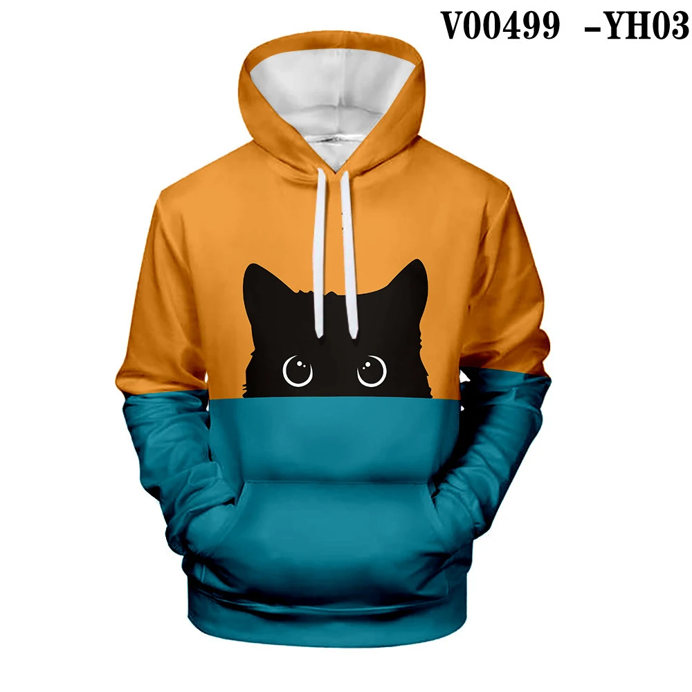 Maglione Uomo con Stampa Digitale Serie Gatti Tendenza Tempo Libero Creativa per un Look Casual e alla Moda. — foto 6