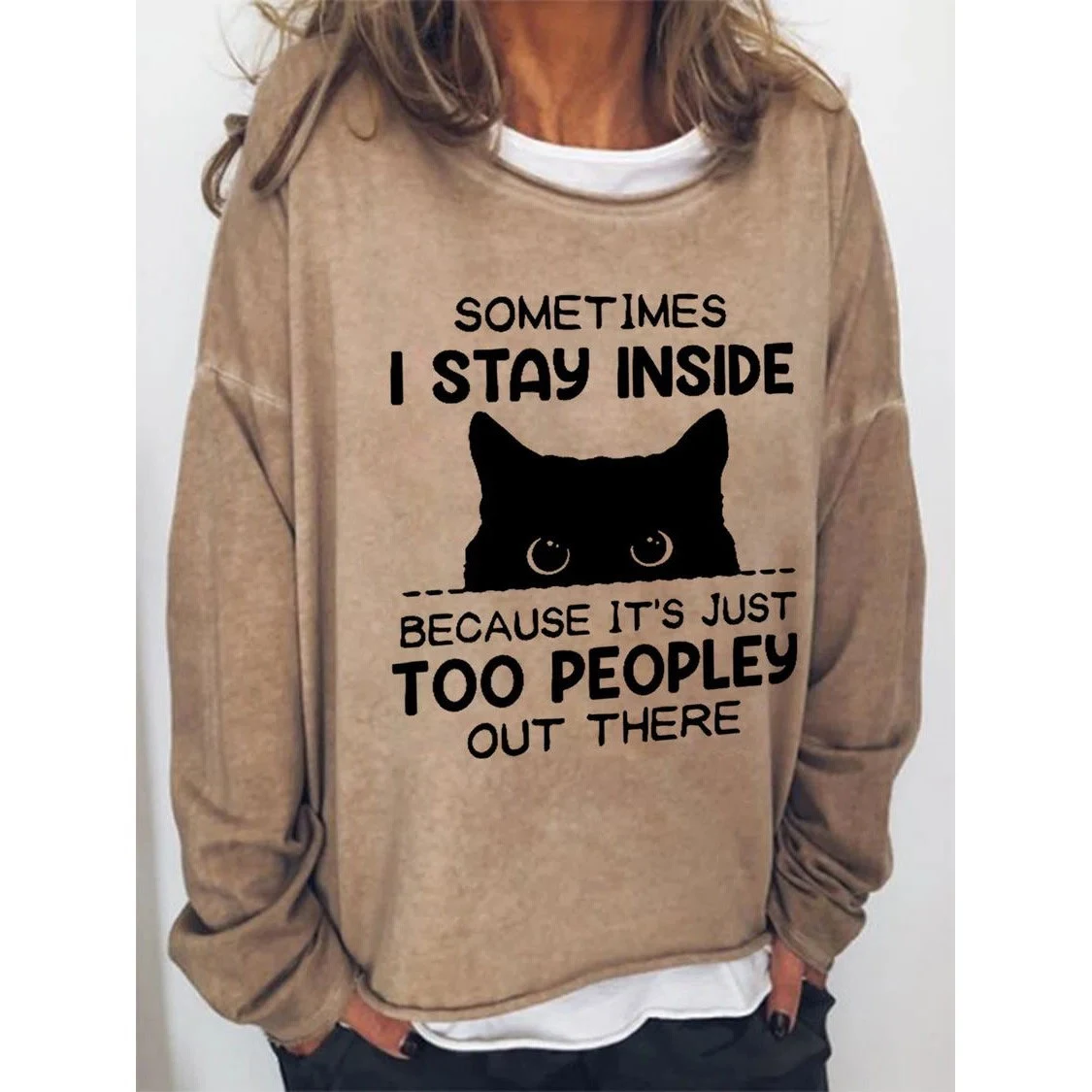 Blusa de Moletom Gola Redonda Inglesa Manga Longa Black Cat — Conforto e Estilo Clássico para um Visual Atemporal — foto 15