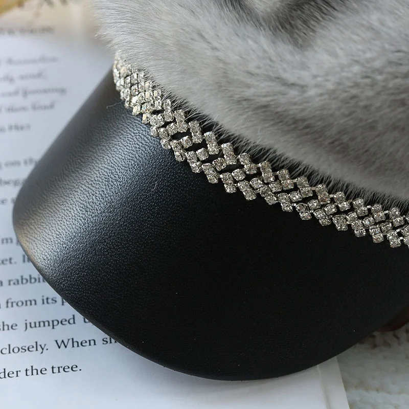 Title 1, Womens Winter Mink Fur Fashion All-matching Beret