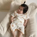 Mouwloze katoenen gaas slaapzak vest voor kinderen, anti-schop deken, zacht en ademend, bevordert veilige en comfortabele nachten voor je baby — foto 11