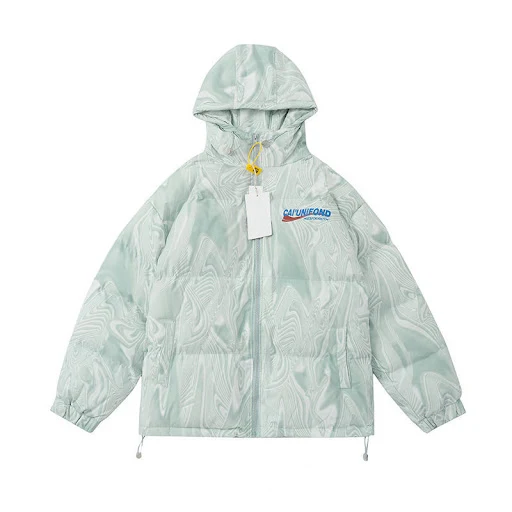 Title 6, Loose Thick Tie-dye Gradient Cotton Coat
