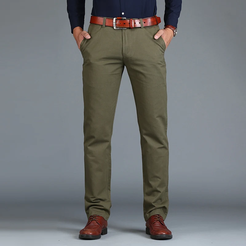 Casual katoenen broek in grote maten, recht model, losvallend, voor een casual en comfortabele look, ideaal voor dagelijks gebruik. — foto 4