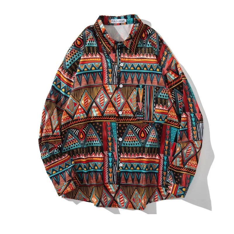 Title 5, Retro Pattern Ethnic Style Long-sleeved Floral ...