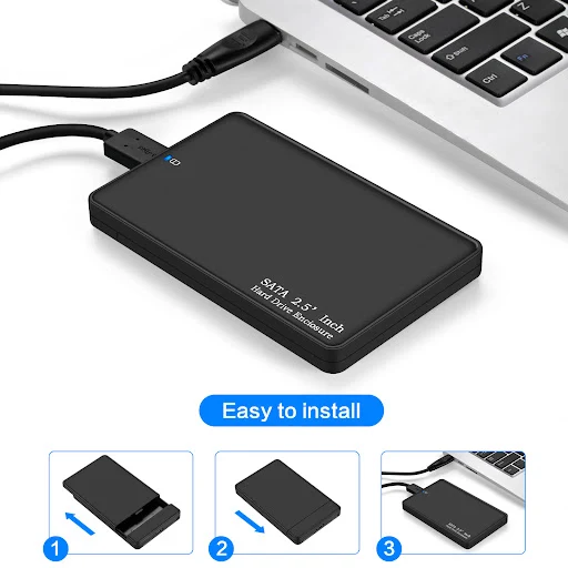 Title 2, Case para HD 2.5 polegadas USB 3.0 SATA SSD/HDD...